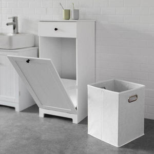 Wäscheschrank mit Wäschesack | Wäschesammler | Wäschekorb Weiss