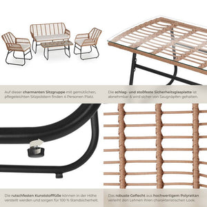 Rattan Sitzgruppe Molfetta XL