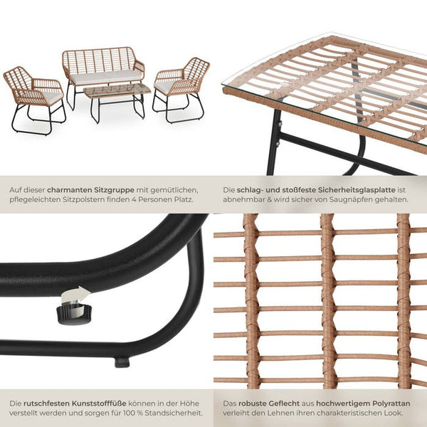 Rattan Sitzgruppe Molfetta XL