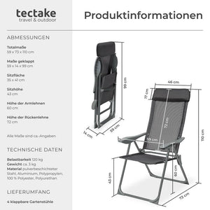 4er Set Gartenstuhl Maurine anthrazit