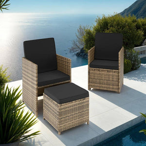 Rattan-Sitzgruppe Palermo natur