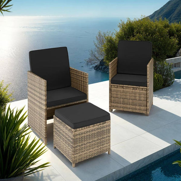 Rattan-Sitzgruppe Palermo natur