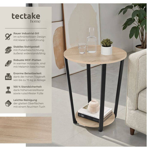 Beistelltisch Swindon Industrial Holz hell, Eiche Sonoma