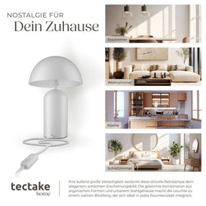 Retro-Tischlampe Altea weiss