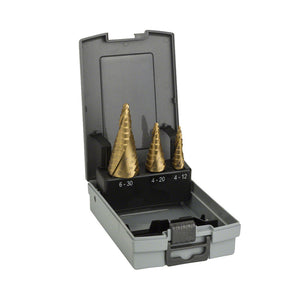 Bosch 3-teiliges HSS-TiN-Stufenbohrerset 4-12/4-20/6-30