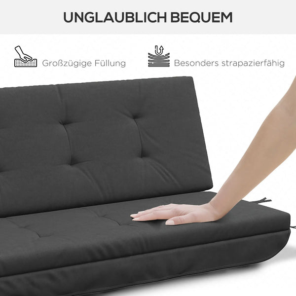 Sitzkissen Sitzauflage für Hollywoodschaukel 170 x 100 x 8cm Dunkelgrau