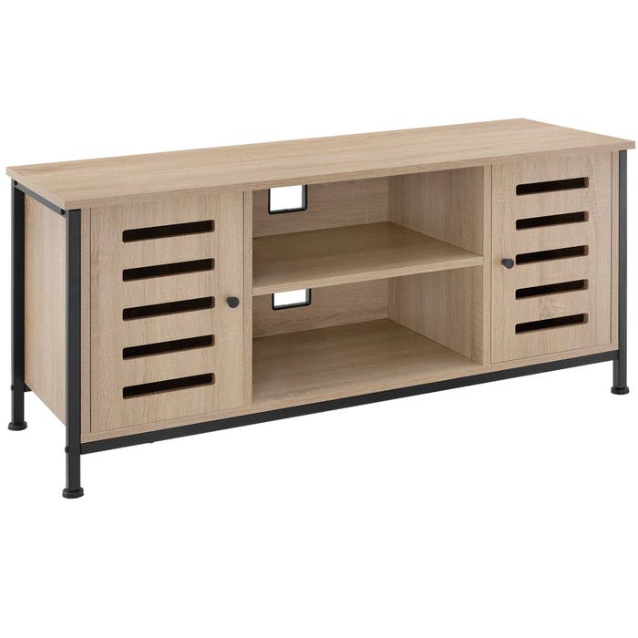 TV-Board Carlow Industrial Holz hell, Eiche Sonoma