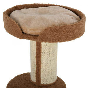 Katzenbaum Spielbaum Kratzstamm mit Plattform Sisal Lammkaschmir Hellbraun