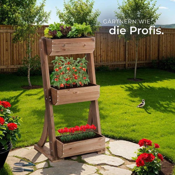 Vertikalbeet Flora braun 60 x 49 x 140 cm