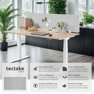 Schreibtisch Trennwand Noisy grau 160 x 40 cm