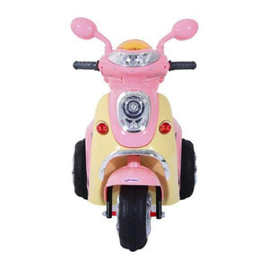 Elektro Kinderroller Kindermotorrad 6V 3 km/h 108 x 51 x 75cm Rosa Gelb