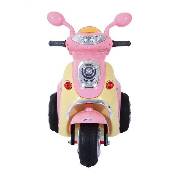 Elektro Kinderroller Kindermotorrad 6V 3 km/h 108 x 51 x 75cm Rosa Gelb