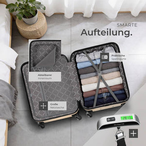 Hartschalenkoffer-Set Mila champagner