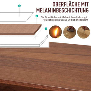 Schreibtisch Computertisch Bürotisch Arbeitstisch mit Schublade Spanplatte, Stahl