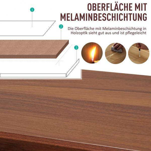 Schreibtisch Computertisch Bürotisch Arbeitstisch mit Schublade Spanplatte, Stahl
