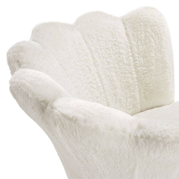 Sessel Stella Kunstfell creme/gold