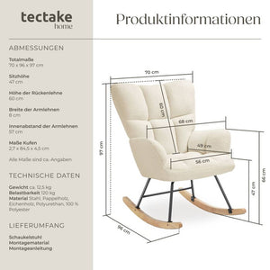 Schaukelstuhl Torve beige