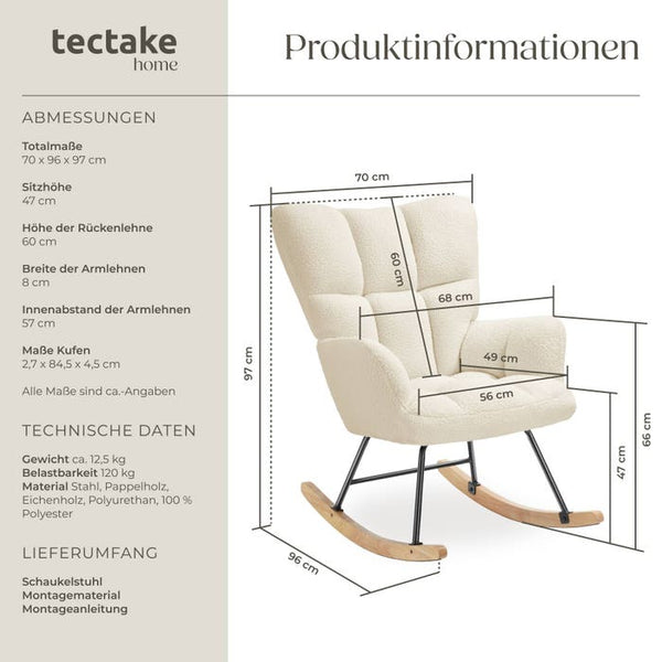 Schaukelstuhl Torve beige