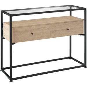 Konsolentisch Reading Industrial Holz hell, Eiche Sonoma