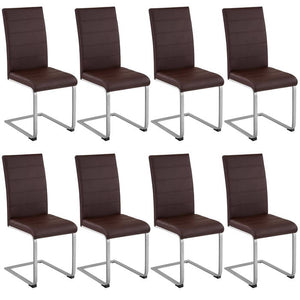 8 Esszimmerstühle Schwingstühle braun