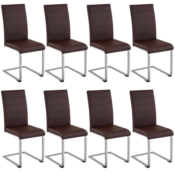 8 Esszimmerstühle Schwingstühle braun