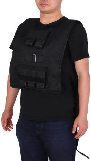 30 kg Trainingsweste Gewichtsweste Krafttraining Fitness Oxford Eisen Schwarz