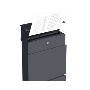 Boîte aux lettres Holmberg étroite pour colis 39,5 x 14,2 x 115 cm anthracite