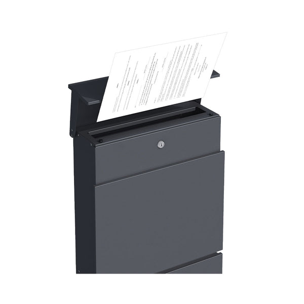 Boîte aux lettres Holmberg étroite pour colis 39,5 x 14,2 x 115 cm anthracite