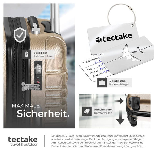 Hartschalenkoffer-Set Mila champagner