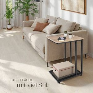 Beistelltisch Eton Industrial Holz hell, Eiche Sonoma