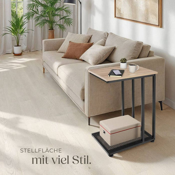 Beistelltisch Eton Industrial Holz hell, Eiche Sonoma