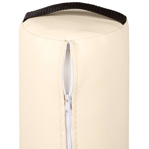 Massage Vollrolle aus Kunstleder beige