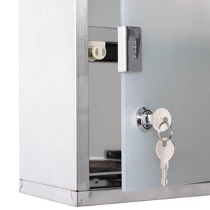 Medizinschrank 3 Ablagen abschliessbar Edelstahl