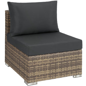 Rattan Lounge mit Aluminiumgestell San Marino natur