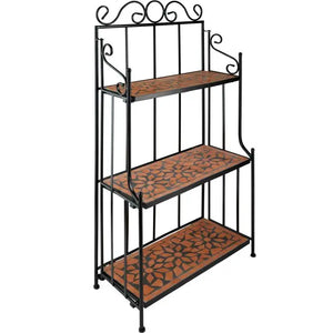 Metallregal terracotta