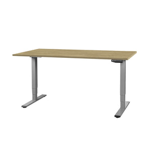 Scrivania da ufficio CONTINI regolabile in altezza 1,4x0,8m rovere / struttura ET225E grigio scuro RAL 7045