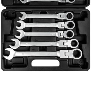 Ratschenschlüssel Set flexible Gelenkköpfe 12-tlg.