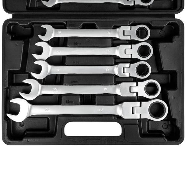 Ratschenschlüssel Set flexible Gelenkköpfe 12-tlg.
