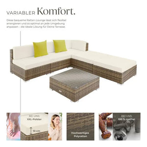 Aluminium Rattan Lounge Paris