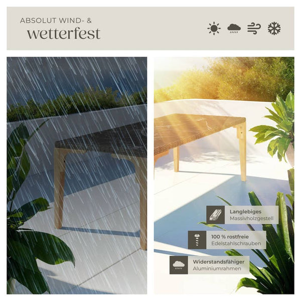 Rattan Tisch Foggia natur