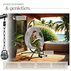 Hängesessel Anika hellgrau