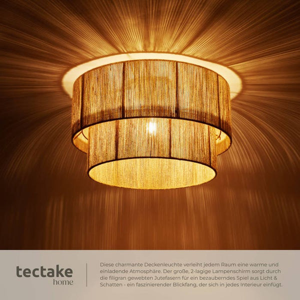 Deckenleuchte Lignea Lux aus Jute