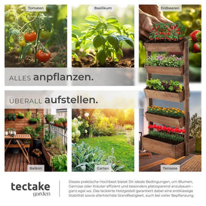 Vertikalbeet Flora braun 81 x 52 x 180 cm