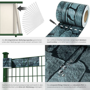 PVC Sichtschutzfolie Schiefer 70 m