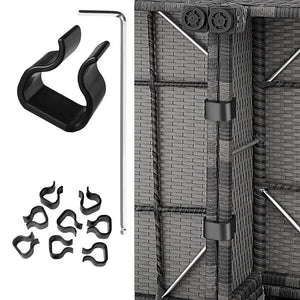 Aluminium Rattan Lounge grau