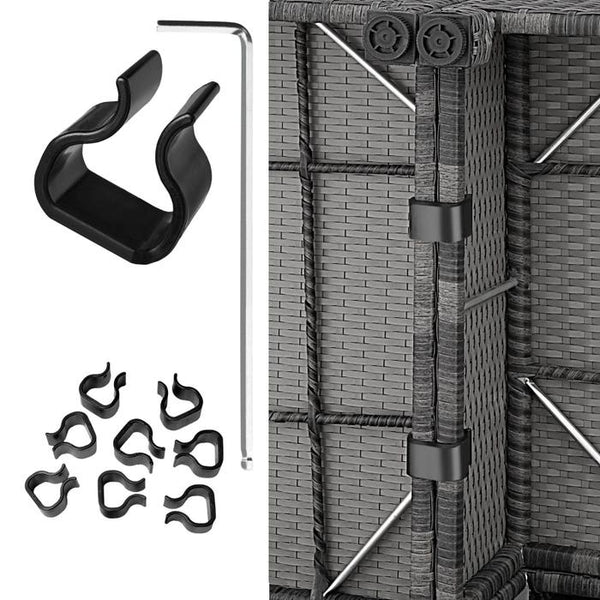 Aluminium Rattan Lounge grau