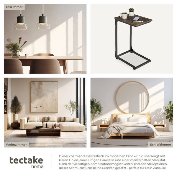 Beistelltisch Erie 40x30x63cm Industrial dunkelbraun
