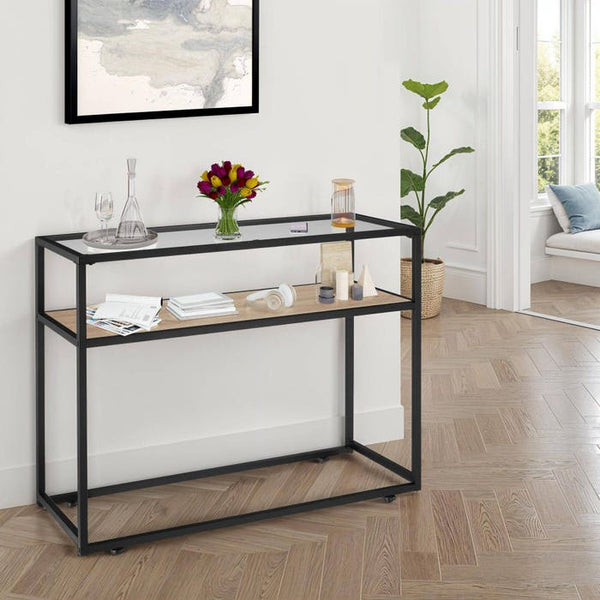 Konsolentisch Kilkenny Industrial Holz hell, Eiche Sonoma