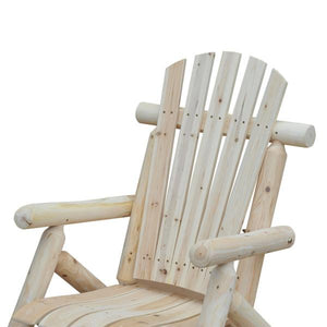 Adirondack Gartenstuhl Gartensessel Holzstuhl Hochlehner mit Armlehne Tannenholz Natur