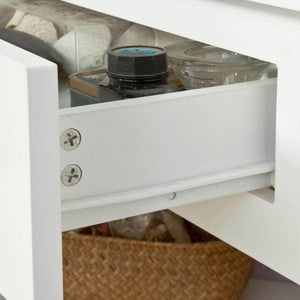 Eckschreibtisch Schreibtisch mit Ablage und Schublade Weiss